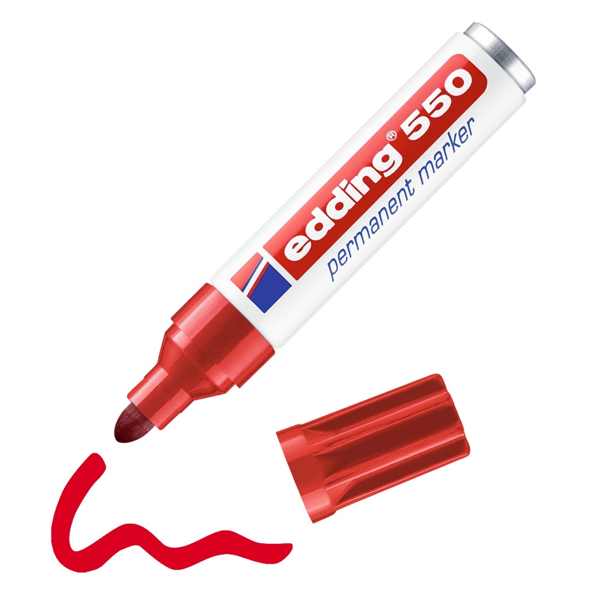 edding 550 Permanentmarker rot, Rundspitze 3-4 mm (Art.-Nr.: 4-550002)