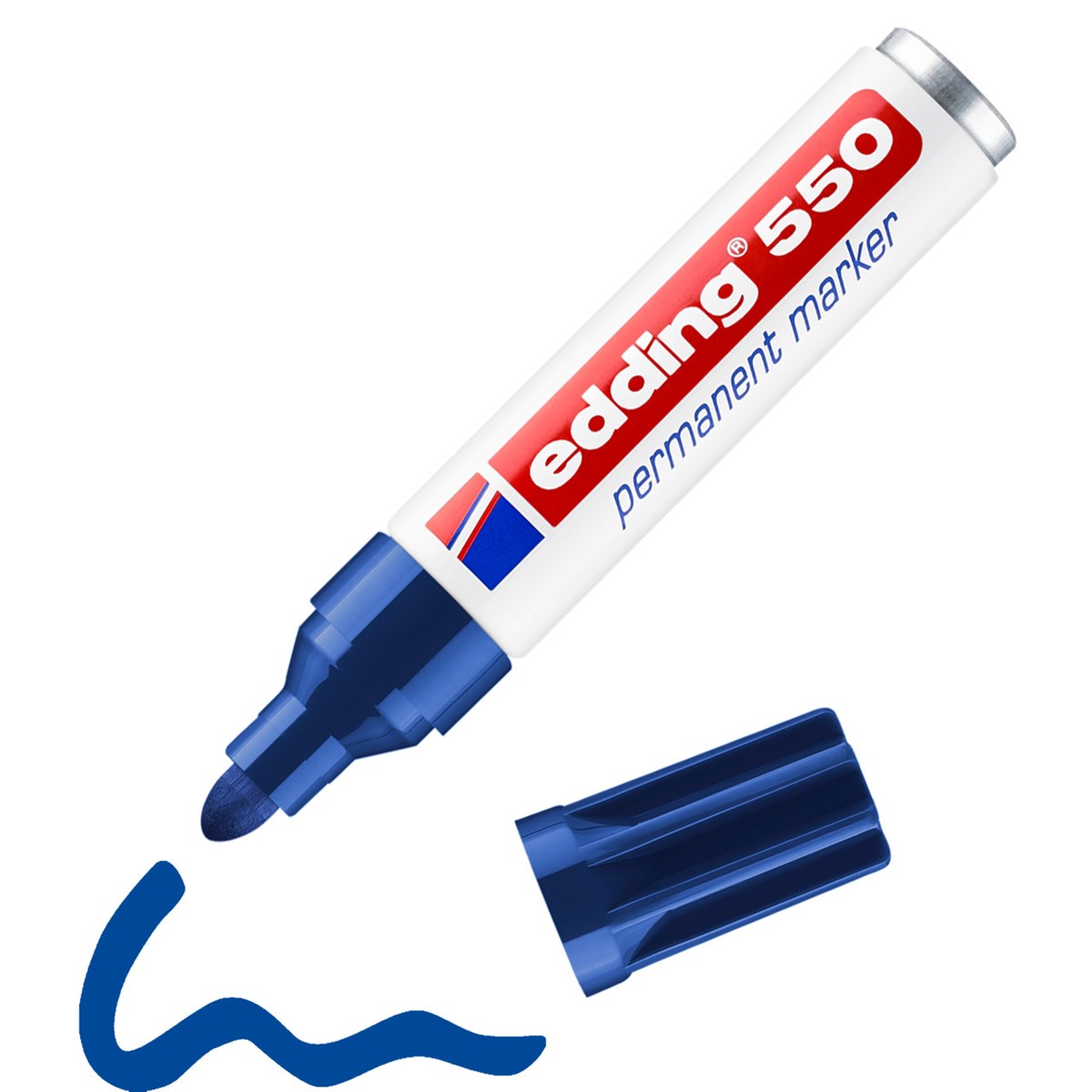 edding 550 Permanentmarker blau, Rundspitze 3-4 mm (Art.-Nr.: 4-550003)