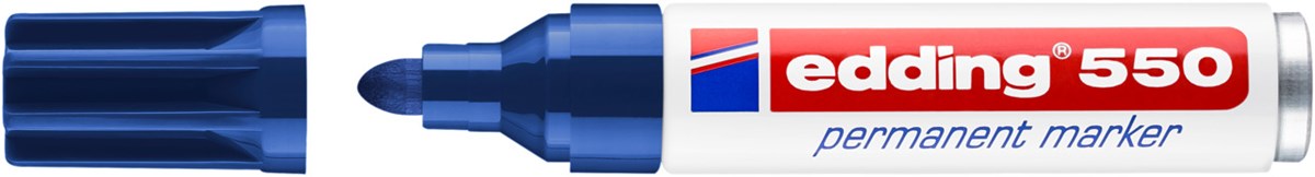 edding 550 Permanentmarker blau, Rundspitze 3-4 mm (Art.-Nr.: 4-550003)