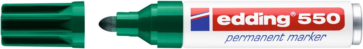edding 550 Permanentmarker grün, Rundspitze 3-4 mm (Art.-Nr.: 4-550004)