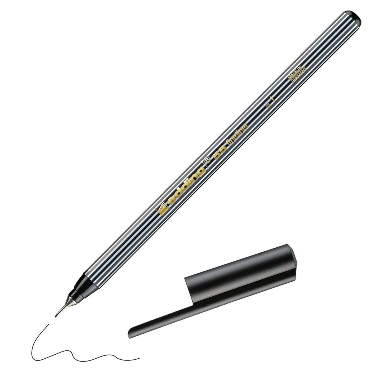 edding 55 Fineliner schwarz, Kunststoffspitze 0,3 mm (Art.-Nr.: 4-55001)