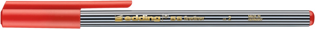edding 55 Fineliner rot, Kunststoffspitze 0,3 mm (Art.-Nr.: 4-55002)
