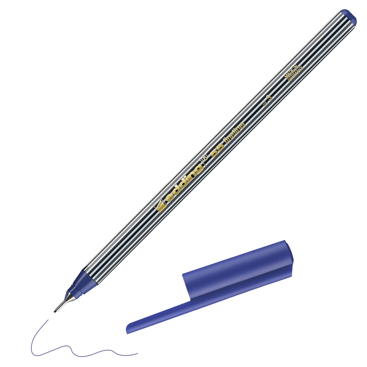 edding 55 Fineliner blau, Kunststoffspitze 0,3 mm (Art.-Nr.: 4-55003)