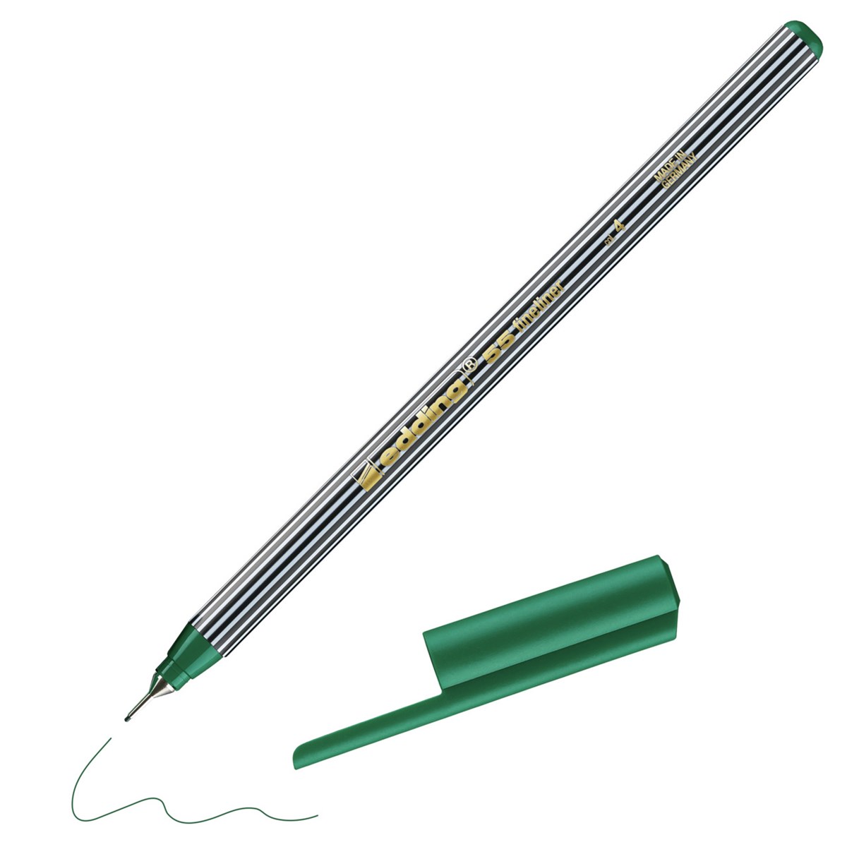 edding 55 Fineliner grün, Kunststoffspitze 0,3 mm (Art.-Nr.: 4-55004)