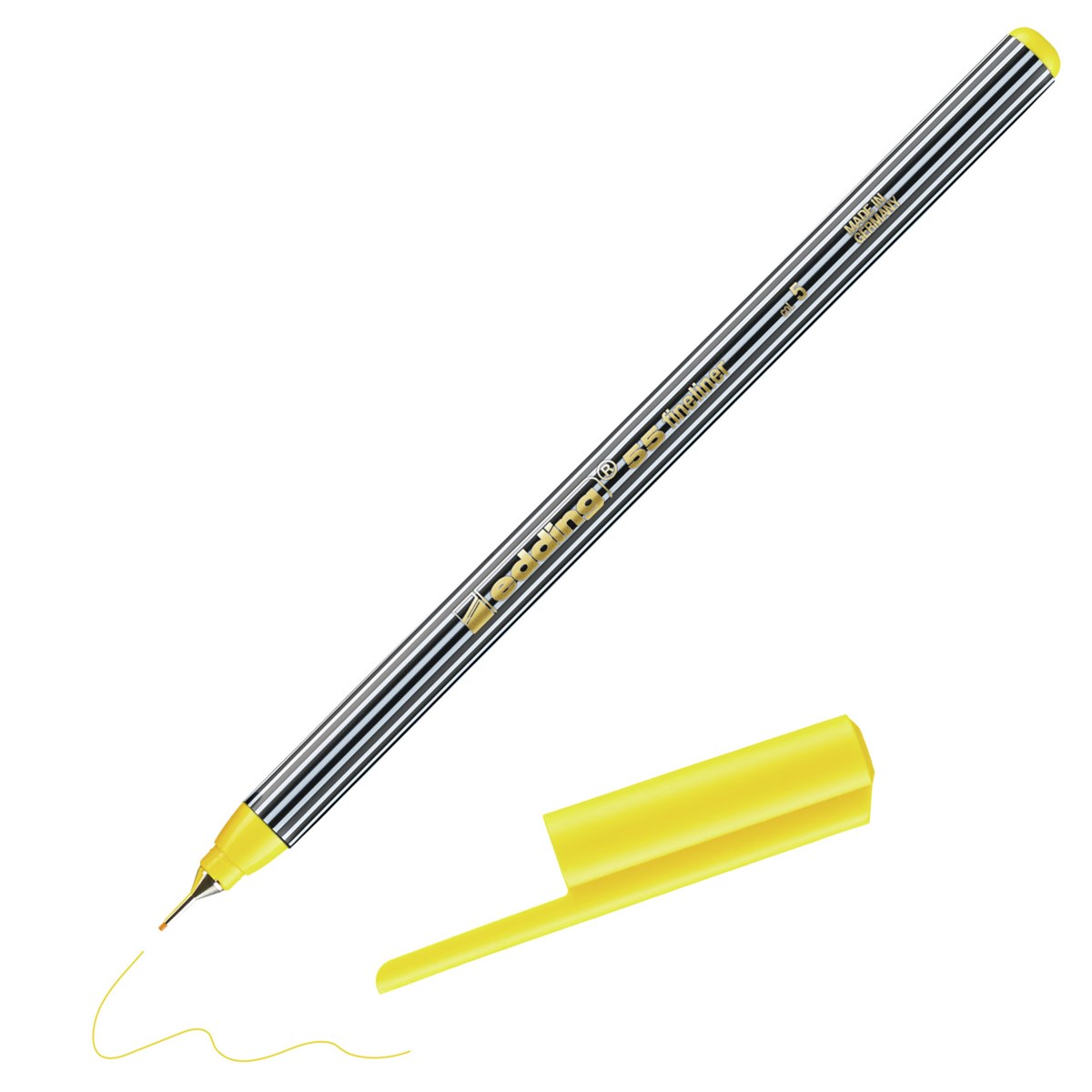 edding 55 Fineliner gelb, Kunststoffspitze 0,3 mm (Art.-Nr.: 4-55005)