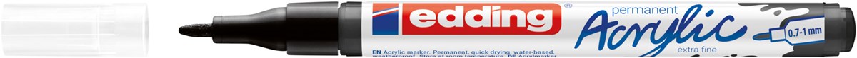 edding 5500 Acrylmarker extra fein tiefschwarz matt, Rundspitze 0,7-1 mm (Art.-Nr.: 4-5500901)