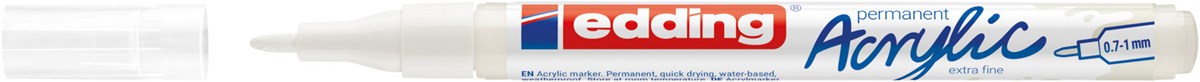 edding 5500 Acrylmarker extra fein verkehrsweiß matt, Rundspitze 0,7-1 mm (Art.-Nr.: 4-5500922)