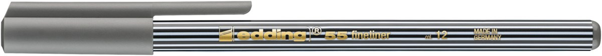 edding 55 Fineliner grau, Kunststoffspitze 0,3 mm (Art.-Nr.: 4-55012)