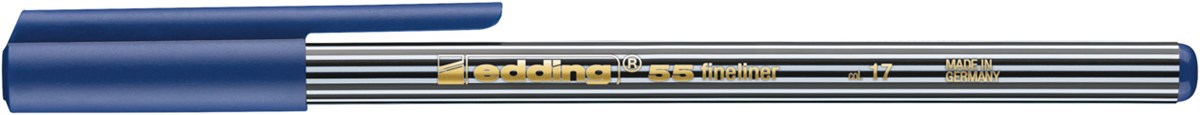 edding 55 Fineliner stahlblau, Kunststoffspitze 0,3 mm (Art.-Nr.: 4-55017)