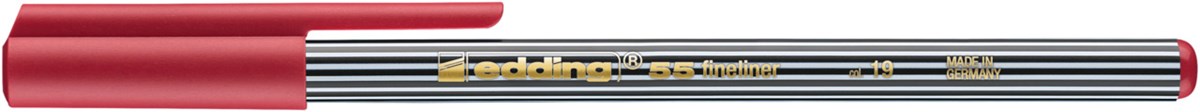 edding 55 Fineliner karminrot, Kunststoffspitze 0,3 mm (Art.-Nr.: 4-55019)