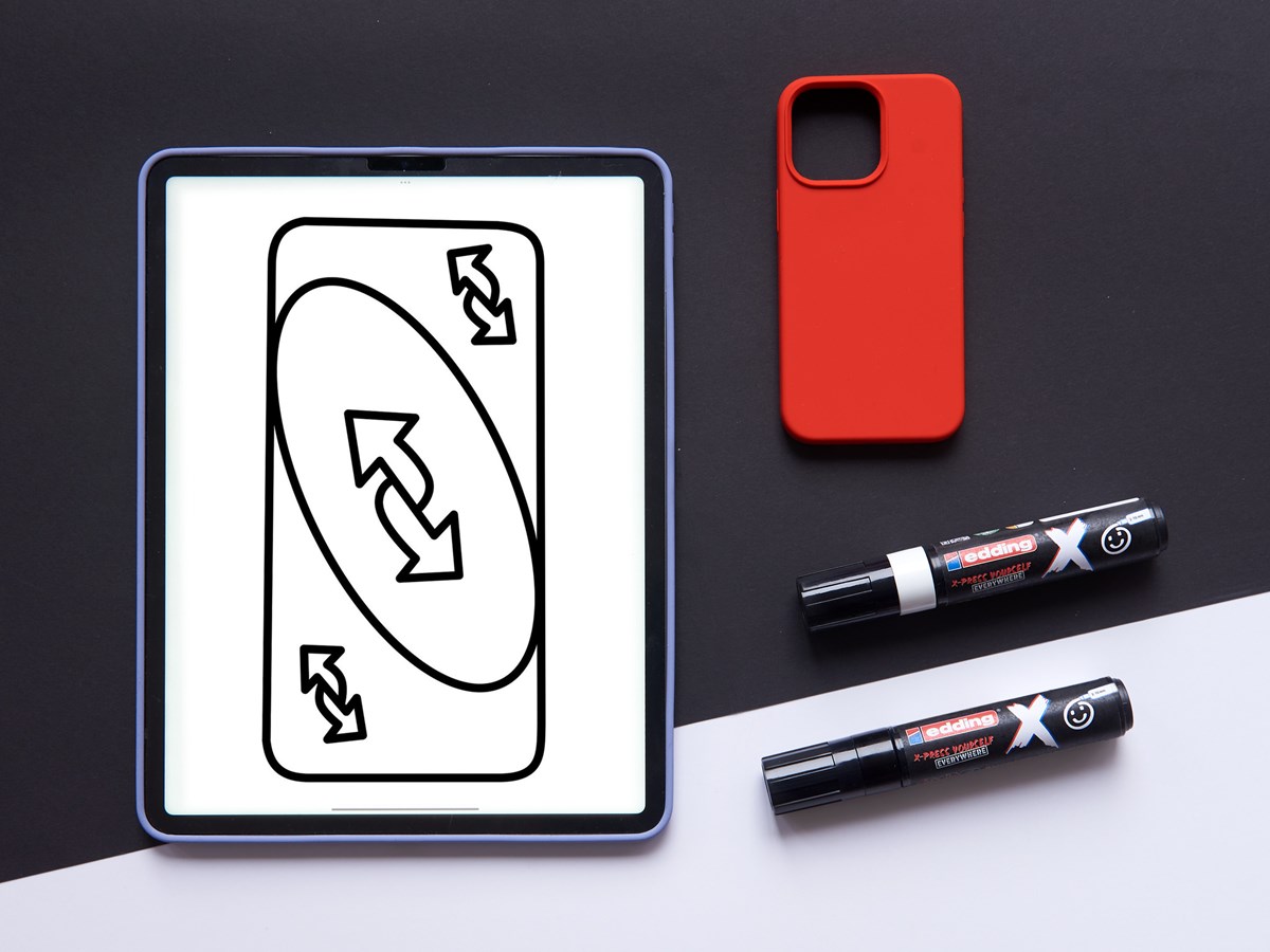 edding 6900 X Multi Marker, Black & White Color Set, 2 Acrylstifte, Keilspitze 2-10 mm (Art.-Nr.: 4-6900-2-1)