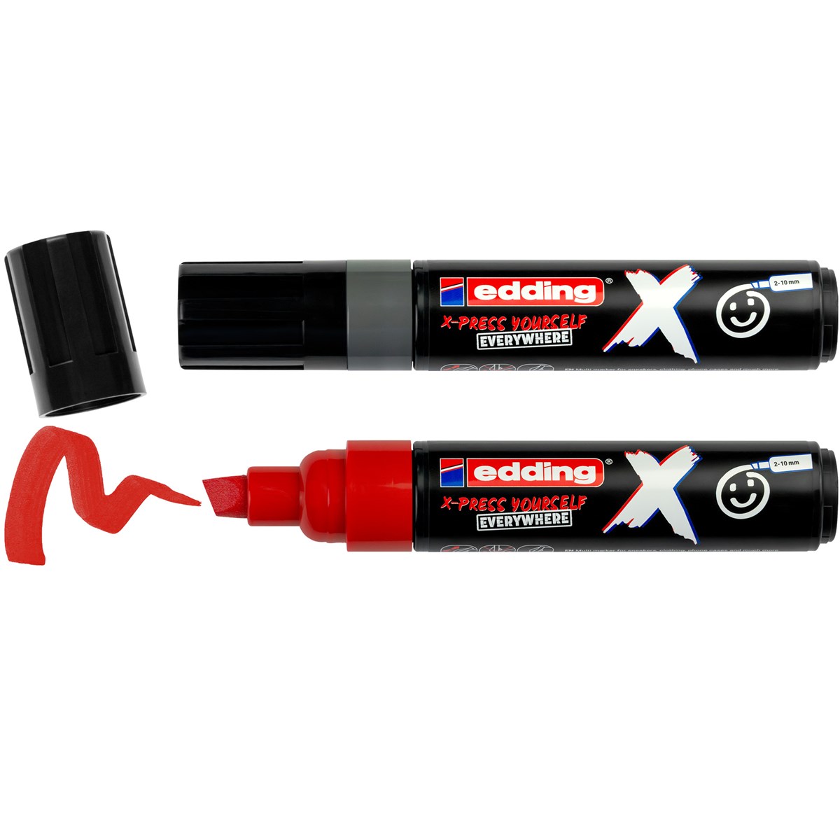 edding 6900 X Multi Marker, Yay Grey Color Set, 2 Acrylstifte, Keilspitze 2-10 mm (Art.-Nr.: 4-6900-2-2)