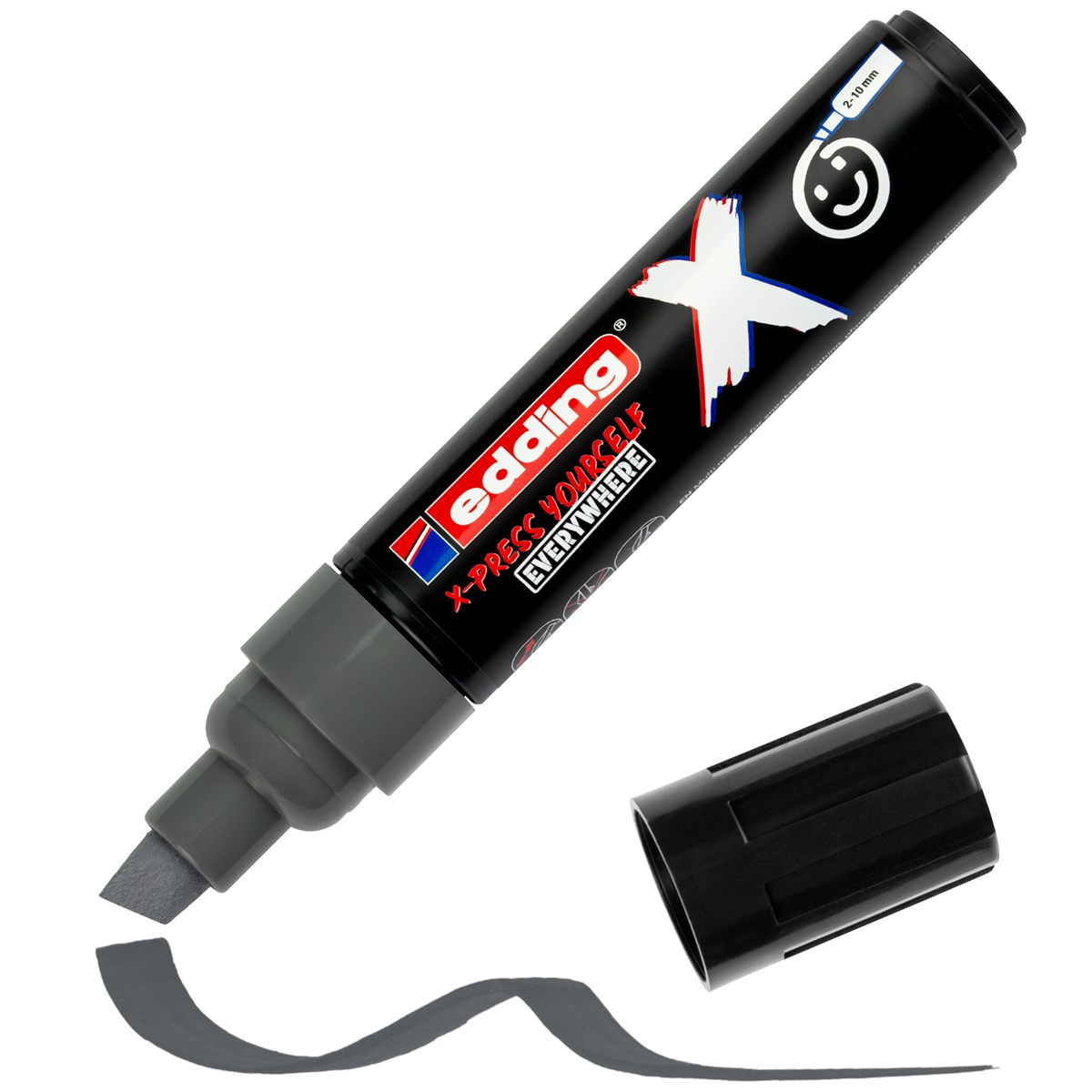 edding 6900 X Multi Marker, Yay Grey Color Set, 2 Acrylstifte, Keilspitze 2-10 mm (Art.-Nr.: 4-6900-2-2)