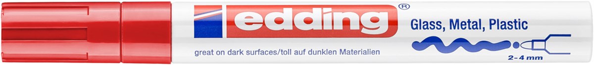 edding 750 creative Glanzlack-Marker rot, Rundspitze 2-4 mm (Art.-Nr.: 4-750-9-002)