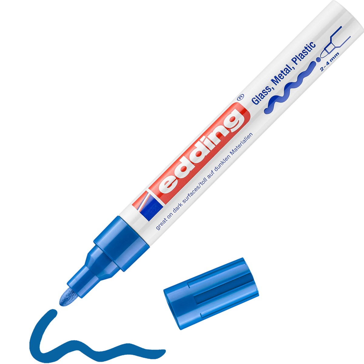 edding 750 creative Glanzlack-Marker blau, Rundspitze 2-4 mm (Art.-Nr.: 4-750-9-003)