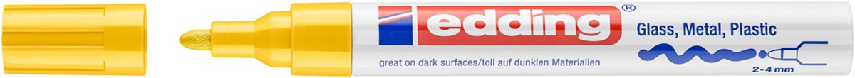 edding 750 creative Glanzlack-Marker gelb, Rundspitze 2-4 mm (Art.-Nr.: 4-750-9-005)