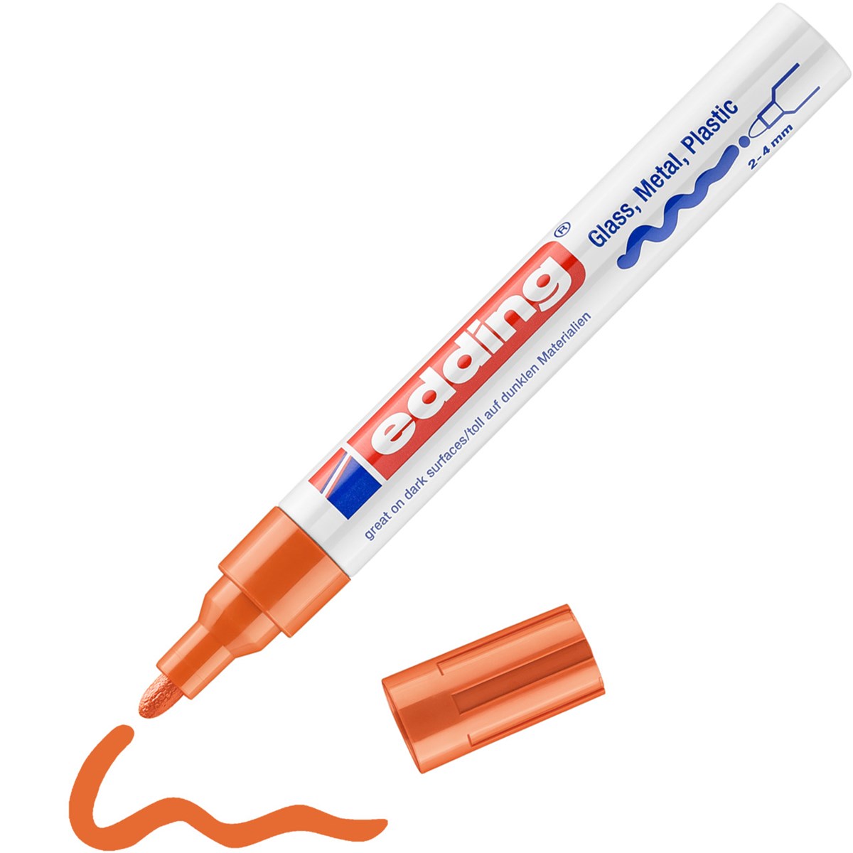 edding 750 creative Glanzlack-Marker orange, Rundspitze 2-4 mm (Art.-Nr.: 4-750-9-006)