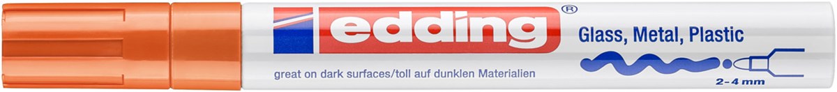 edding 750 creative Glanzlack-Marker orange, Rundspitze 2-4 mm (Art.-Nr.: 4-750-9-006)