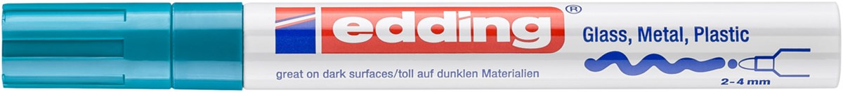 edding 750 creative Glanzlack-Marker hellblau, Rundspitze 2-4 mm (Art.-Nr.: 4-750-9-010)