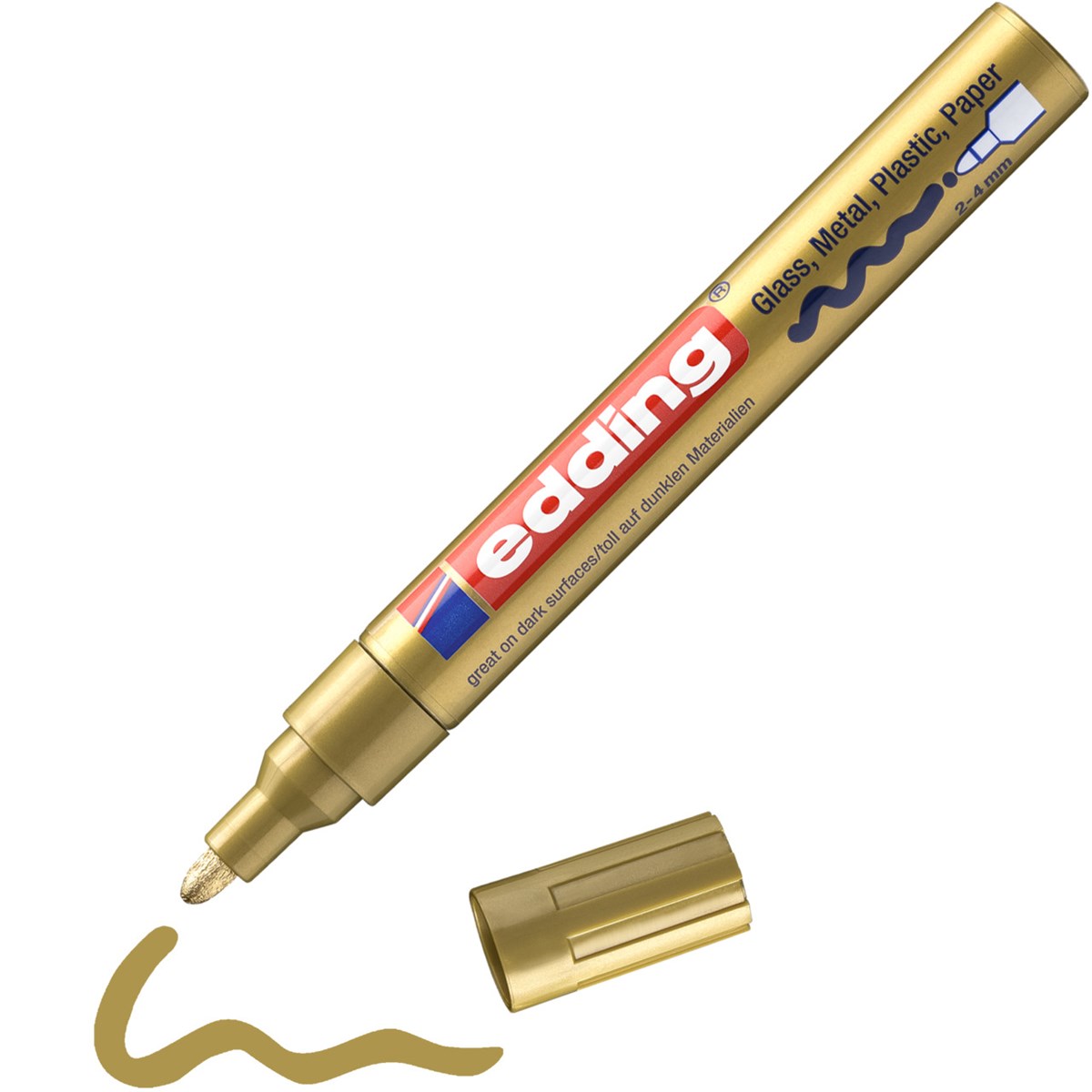 edding 750 creative Glanzlack-Marker gold, Rundspitze 2-4 mm (Art.-Nr.: 4-750-9-053)