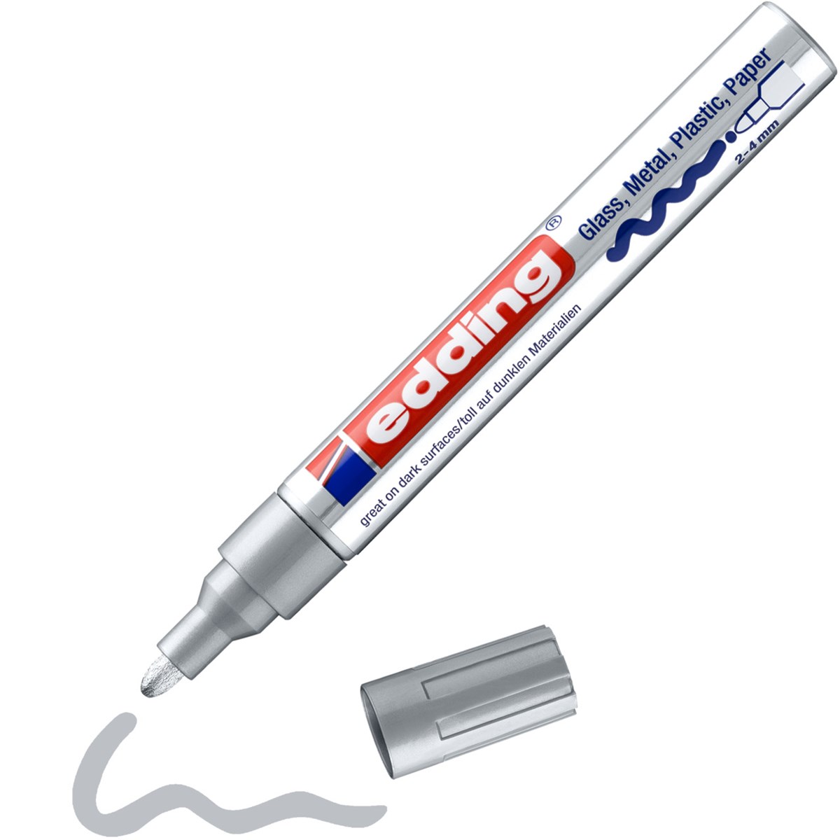 edding 750 creative Glanzlack-Marker silber, Rundspitze 2-4 mm (Art.-Nr.: 4-750-9-054)