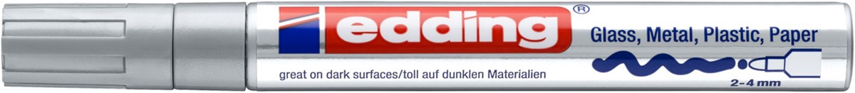 edding 750 creative Glanzlack-Marker silber, Rundspitze 2-4 mm (Art.-Nr.: 4-750-9-054)