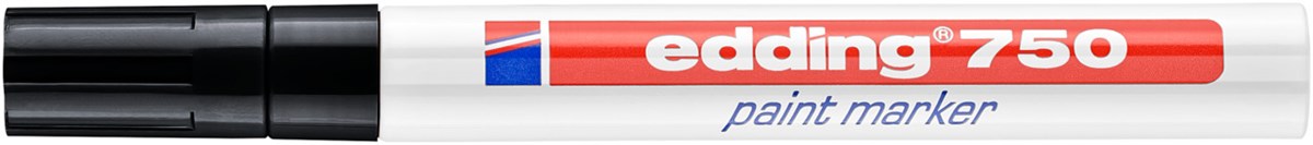 edding 750 Lackmarker schwarz, Rundspitze 2-4 mm (Art.-Nr.: 4-750001)