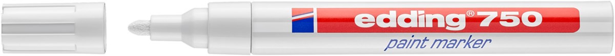 edding 750 Lackmarker weiß, Rundspitze 2-4 mm (Art.-Nr.: 4-750049)