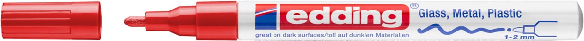 edding 751 creative Glanzlack-Marker rot, Rundspitze 1-2 mm (Art.-Nr.: 4-751-9-002)