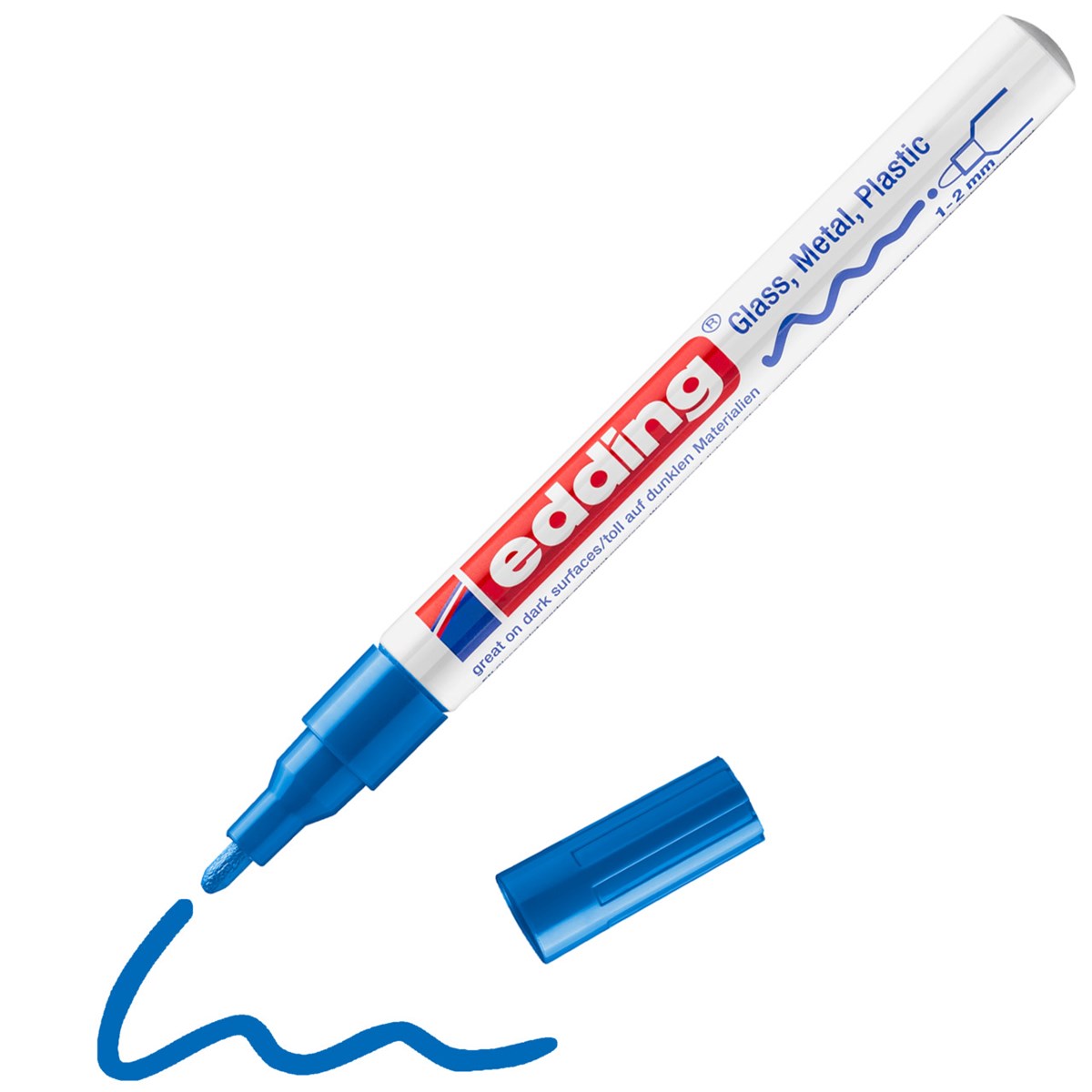 edding 751 creative Glanzlack-Marker blau, Rundspitze 1-2 mm (Art.-Nr.: 4-751-9-003)