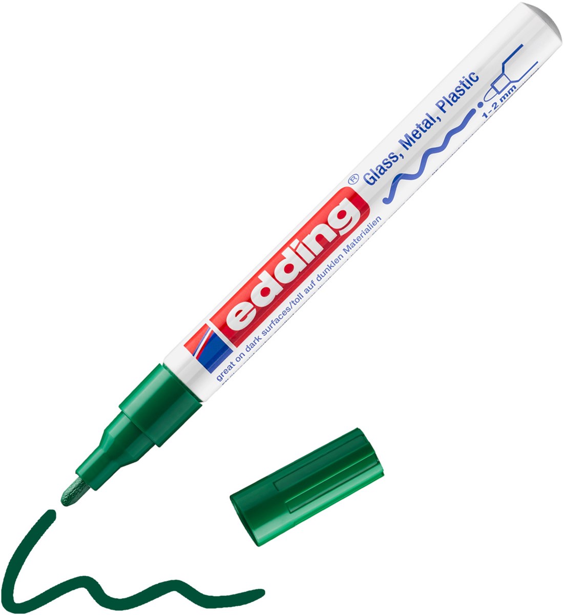 edding 751 creative Glanzlack-Marker grün, Rundspitze 1-2 mm (Art.-Nr.: 4-751-9-004)