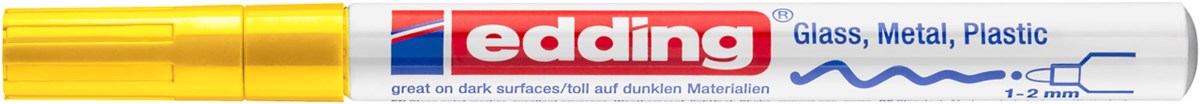 edding 751 creative Glanzlack-Marker gelb, Rundspitze 1-2 mm (Art.-Nr.: 4-751-9-005)