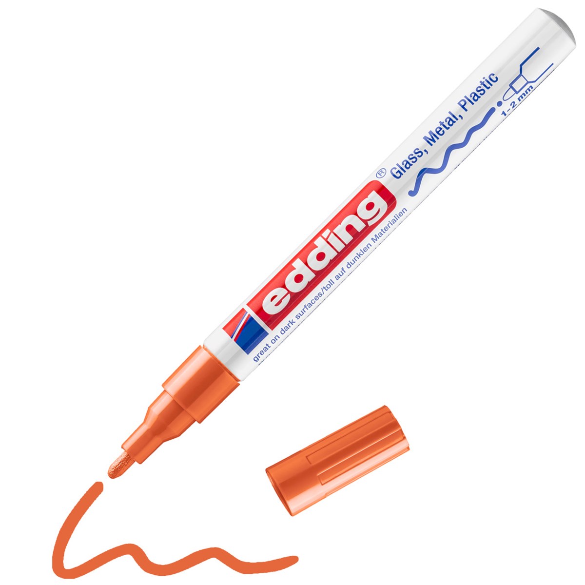 edding 751 creative Glanzlack-Marker orange, Rundspitze 1-2 mm (Art.-Nr.: 4-751-9-006)