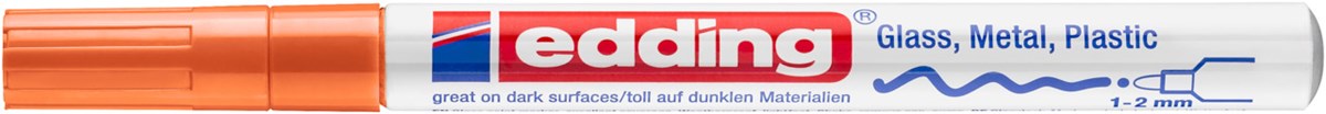 edding 751 creative Glanzlack-Marker orange, Rundspitze 1-2 mm (Art.-Nr.: 4-751-9-006)
