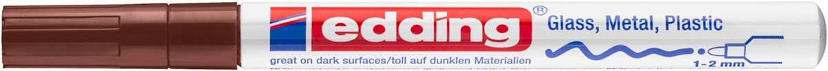 edding 751 creative Glanzlack-Marker braun, Rundspitze 1-2 mm (Art.-Nr.: 4-751-9-007)