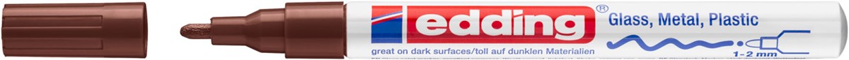 edding 751 creative Glanzlack-Marker braun, Rundspitze 1-2 mm (Art.-Nr.: 4-751-9-007)