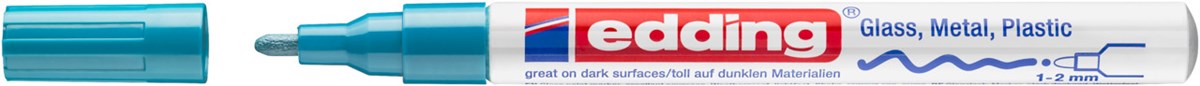 edding 751 creative Glanzlack-Marker hellblau, Rundspitze 1-2 mm (Art.-Nr.: 4-751-9-010)