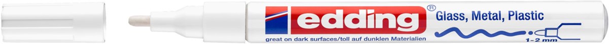 edding 751 creative Glanzlack-Marker weiß, Rundspitze 1-2 mm (Art.-Nr.: 4-751-9-049)