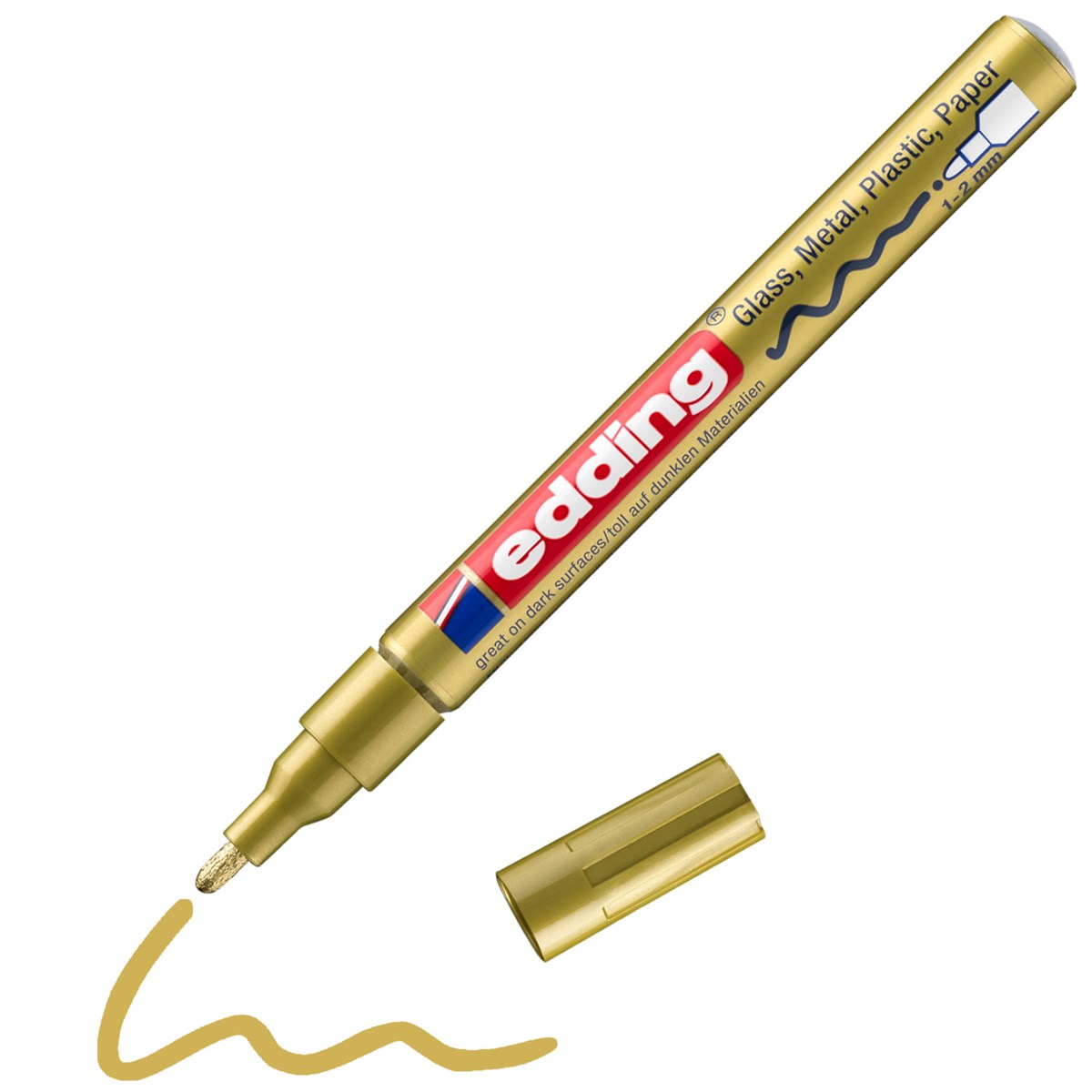 edding 751 creative Glanzlack-Marker gold, Rundspitze 1-2 mm (Art.-Nr.: 4-751-9-053)