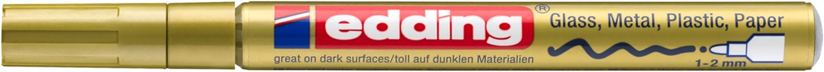 edding 751 creative Glanzlack-Marker gold, Rundspitze 1-2 mm (Art.-Nr.: 4-751-9-053)