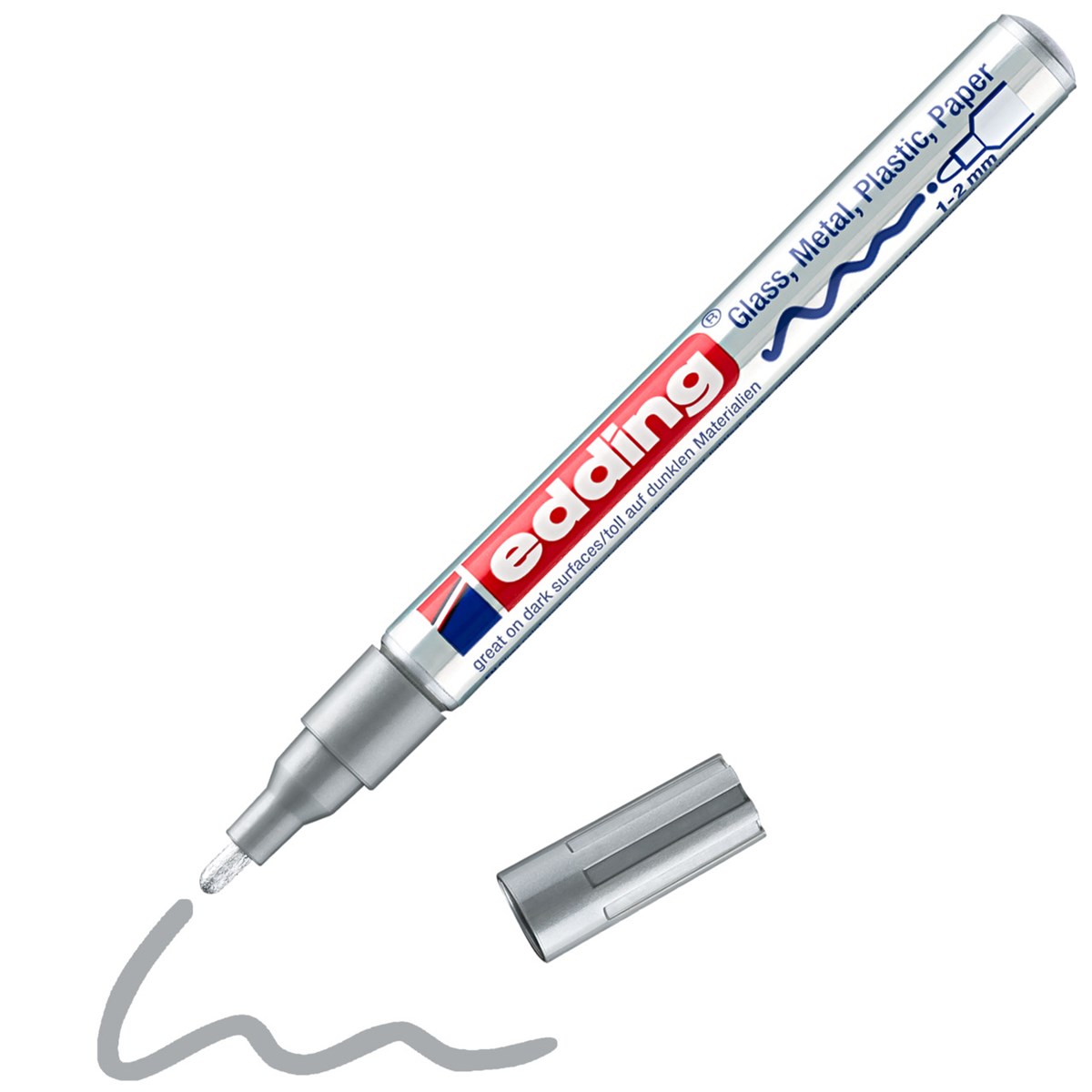 edding 751 creative Glanzlack-Marker silber, Rundspitze 1-2 mm (Art.-Nr.: 4-751-9-054)