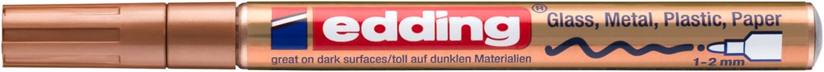 edding 751 creative Glanzlack-Marker kupfer, Rundspitze 1-2 mm (Art.-Nr.: 4-751-9-055)