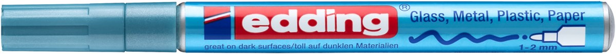 edding 751 creative Glanzlack-Marker hellblau-metallic, Rundspitze 1-2 mm (Art.-Nr.: 4-751-9-070)