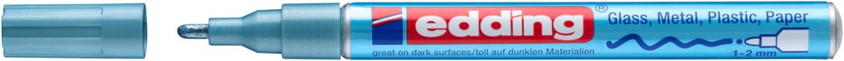 edding 751 creative Glanzlack-Marker hellblau-metallic, Rundspitze 1-2 mm (Art.-Nr.: 4-751-9-070)