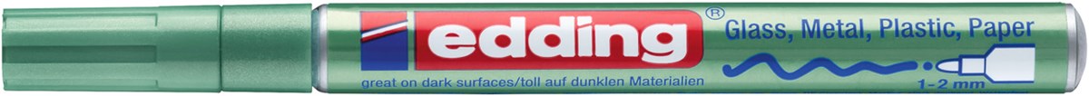 edding 751 creative Glanzlack-Marker grün-metallic, Rundspitze 1-2 mm (Art.-Nr.: 4-751-9-074)