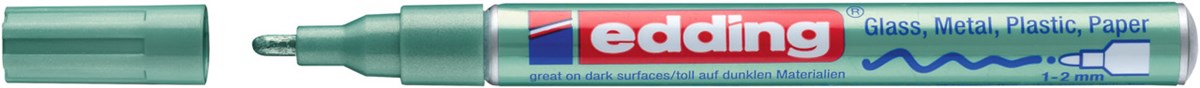 edding 751 creative Glanzlack-Marker grün-metallic, Rundspitze 1-2 mm (Art.-Nr.: 4-751-9-074)