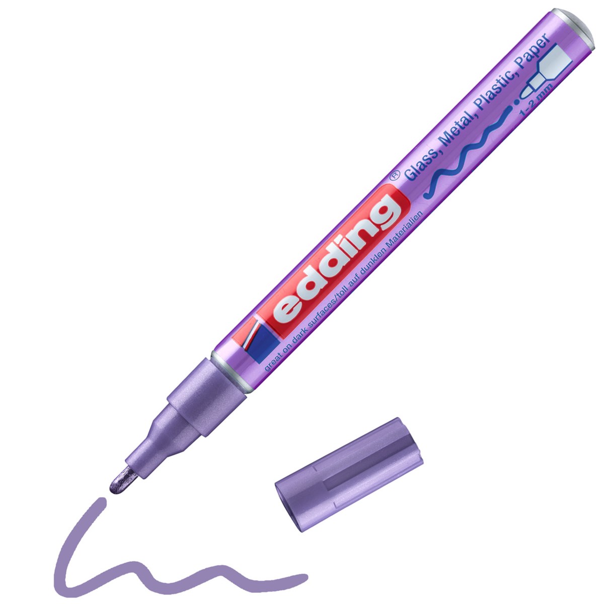 edding 751 creative Glanzlack-Marker violett-metallic, Rundspitze 1-2 mm (Art.-Nr.: 4-751-9-078)