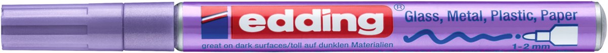edding 751 creative Glanzlack-Marker violett-metallic, Rundspitze 1-2 mm (Art.-Nr.: 4-751-9-078)