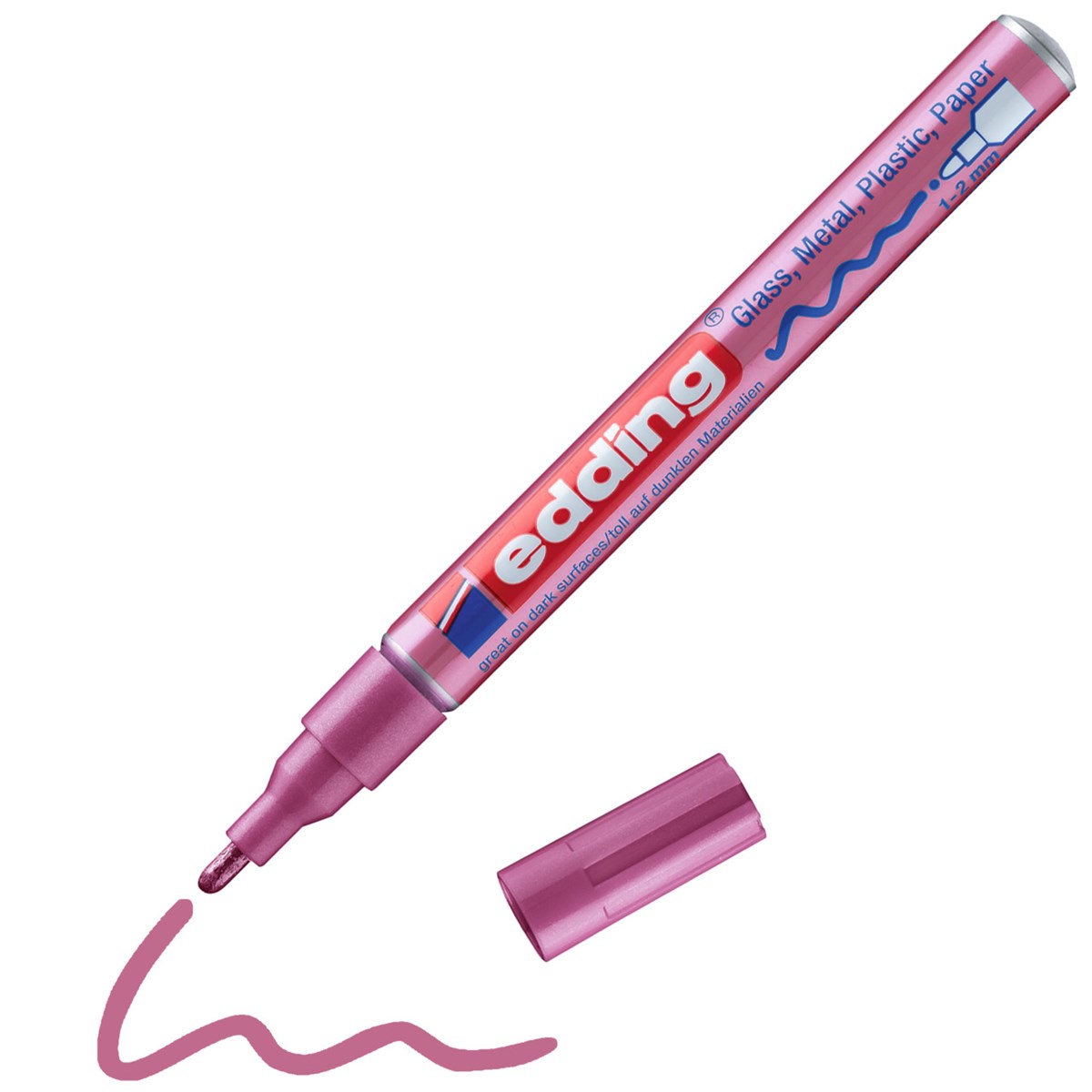 edding 751 creative Glanzlack-Marker pink-metallic, Rundspitze 1-2 mm (Art.-Nr.: 4-751-9-079)