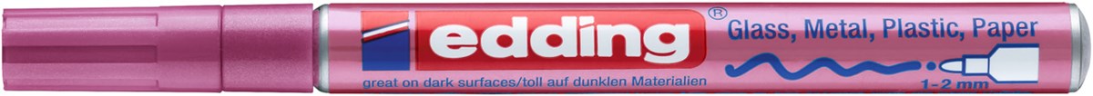 edding 751 creative Glanzlack-Marker pink-metallic, Rundspitze 1-2 mm (Art.-Nr.: 4-751-9-079)